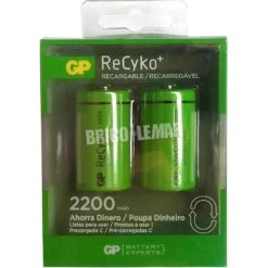 2 Baterías Recargables C 2200mAh Blíster Recyko+ GP