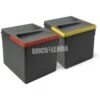 2 Contenedores Para Cajón De Cocina 2x12L Altura 216mm Gris Antracita Emuca -Brico Lemar Comercio 2 contenedores para cajon de cocina 2x12l altura 216mm gris antracita emuca