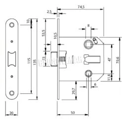5 Cerraduras De Picaporte Unificado TESA 2004U 5R/50 HL Latonado Frente Redondo -Brico Lemar Comercio 5 cerraduras de picaporte unificado tesa 2004u 5r 50 hl latonado frente redondo 2