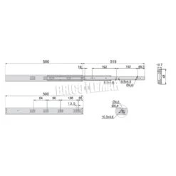 5 Juegos De Guías Para Cajones 45x500mm Extracción Total Cierre Suave Cincado Emuca -Brico Lemar Comercio 5 juegos de guias para cajones 45x500mm extraccion total cierre suave cincado emuca 2