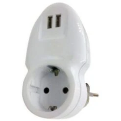 Adaptador Base Con Doble Cargador USB GSC Evolution