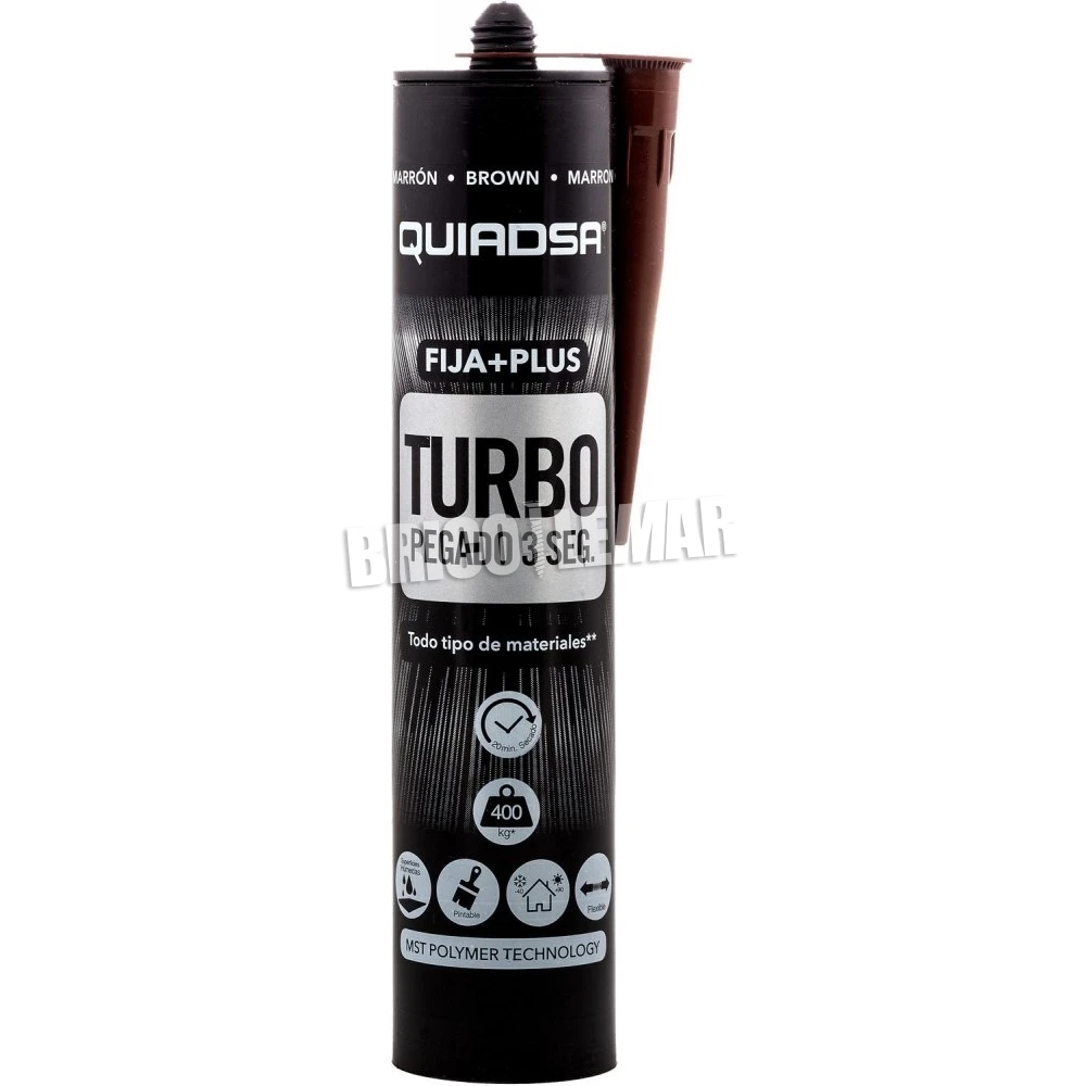 Adhesivo Fija+Plus Turbo Pegado 3 Segundos Marrón 290ml Quiadsa 3 Adhesivo Fija+Plus Turbo Pegado 3 Segundos Marrón 290ml Quiadsa