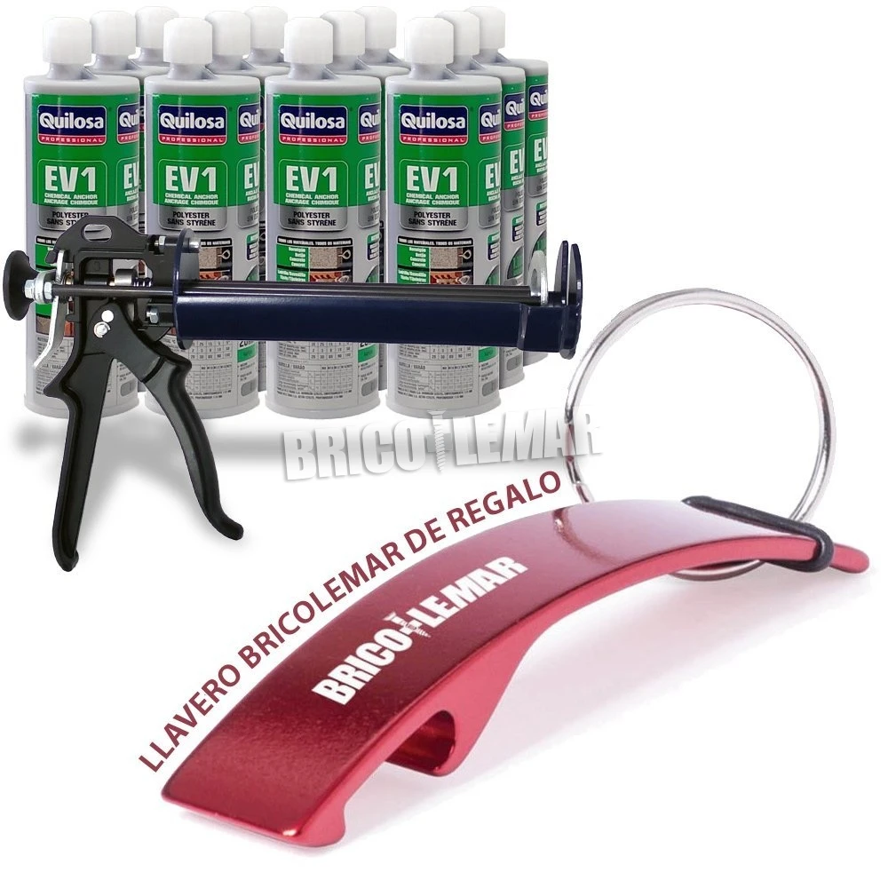 Anclaje Quimico Quilosa Caja De 12 Cartuchos De 410ml EV1 + Pistola Aplicadora Especial 7 Anclaje Quimico Quilosa Caja De 12 Cartuchos De 410ml EV1 + Pistola Aplicadora Especial - Imagen 5