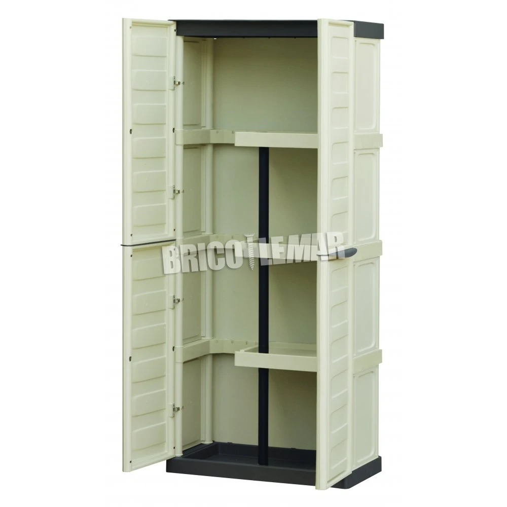 Armario De Polipropileno Línea Spazio AS03 Con Escobero 70x39x165cm Maiol 3 Armario De Polipropileno Línea Spazio AS03 Con Escobero 70x39x165cm Maiol