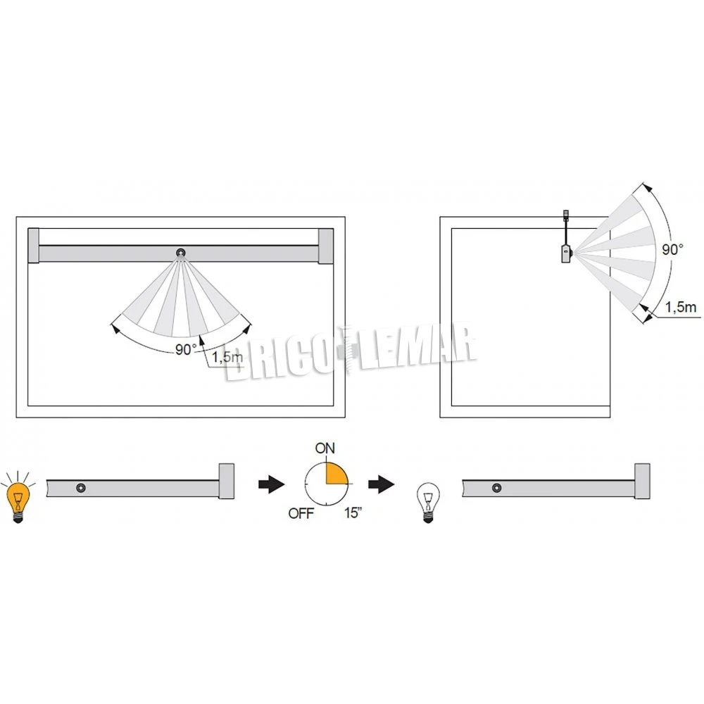 Barra Para Armario Regulable 858-1008mm Con Luz LED Blanca Natural Aluminio Moka Emuca 8 Barra Para Armario Regulable 858-1008mm Con Luz LED Blanca Natural Aluminio Moka Emuca - Imagen 6