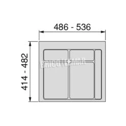 Base Para Contenedores Cajón Cocina Módulo 600mm Plástico Gris Antracita Emuca -Brico Lemar Comercio base para contenedores cajon cocina modulo 600mm plastico gris antracita emuca 2