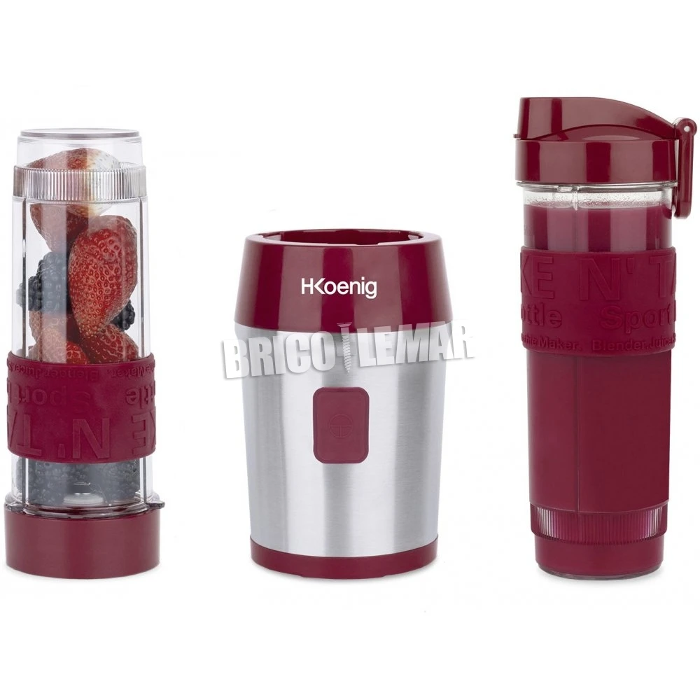 Batidora De Vaso Portátil 300W 570ml H.Koenig SMOO10 4 Batidora De Vaso Portátil 300W 570ml H.Koenig SMOO10 - Imagen 2