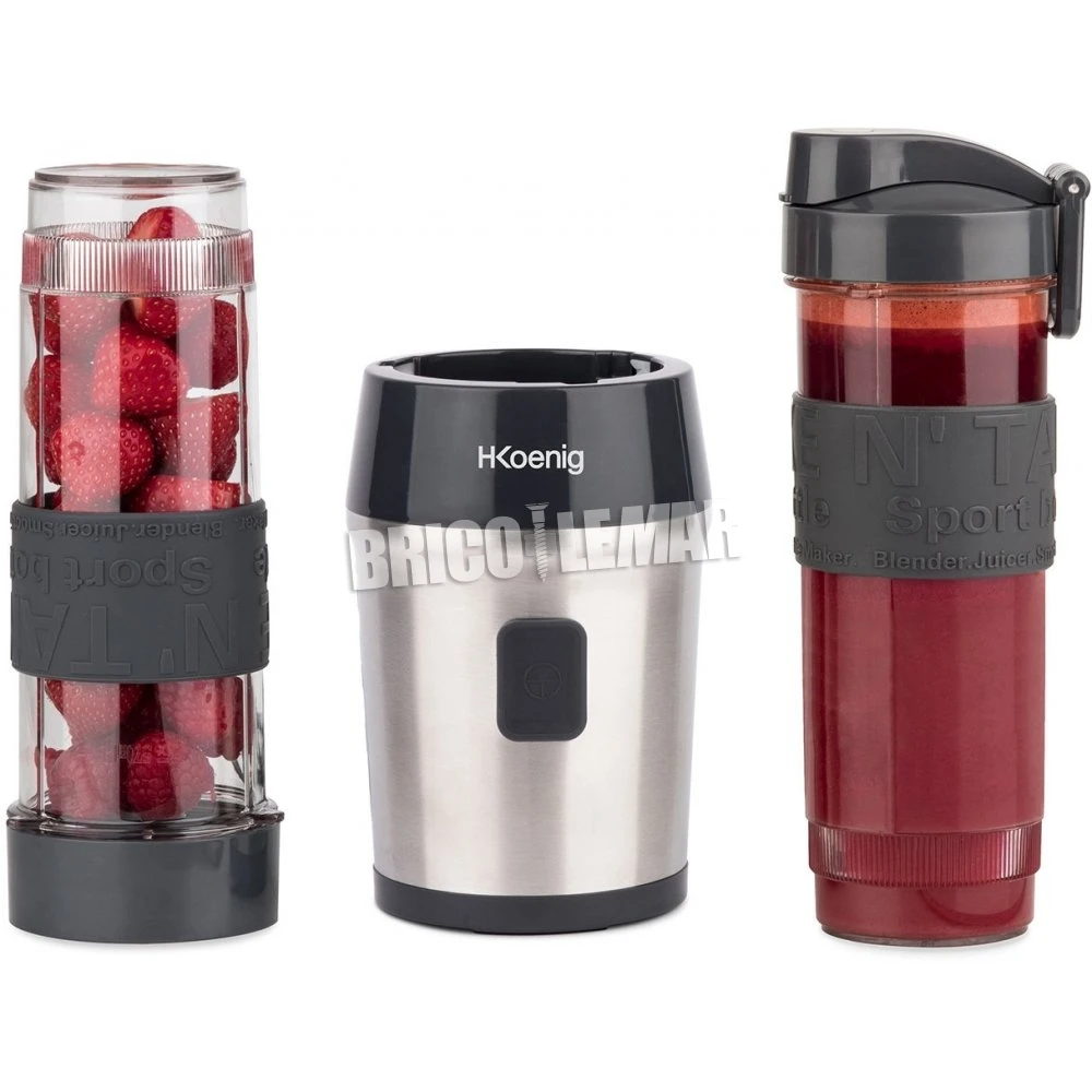 Batidora De Vaso Portátil 300W 570ml H.Koenig SMOO9 4 Batidora De Vaso Portátil 300W 570ml H.Koenig SMOO9 - Imagen 2
