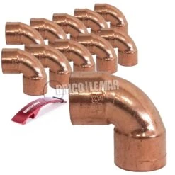 Bolsa De 10 Codos Para Soldar Hembra-hembra 87º 15mm Cobre Vemasa