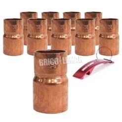 Bolsa De 10 Piezas De Reducción De Tubo De 22 A 18mm Cobre Vemasa