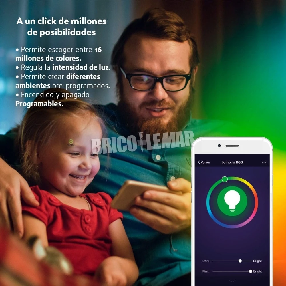 Bombilla Inteligente Wifi Regulable CCT Y RGB Standard E27 12W 1060lm Garza Smarthome 6 Bombilla Inteligente Wifi Regulable CCT Y RGB Standard E27 12W 1060lm Garza Smarthome - Imagen 4