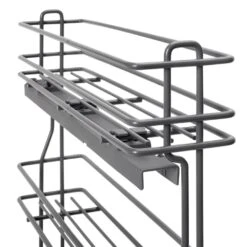 Botellero Extraíble TitaneMax Con Cierre Suave, Lateral Izquierdo, 3 Bandejas, Módulo 150mm, Acero, Gris Antracita - Emuca -Brico Lemar Comercio botellero extraible titanemax con cierre suave lateral izquierdo 3 bandejas modulo 150mm acero gris antracita emuca 2