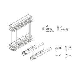 Botellero Lateral Extraíble Supra Con Cierre Suave, Módulo 150mm, Acero, Pintado Aluminio - Emuca -Brico Lemar Comercio botellero lateral extraible supra con cierre suave modulo 150mm acero pintado aluminio emuca 9