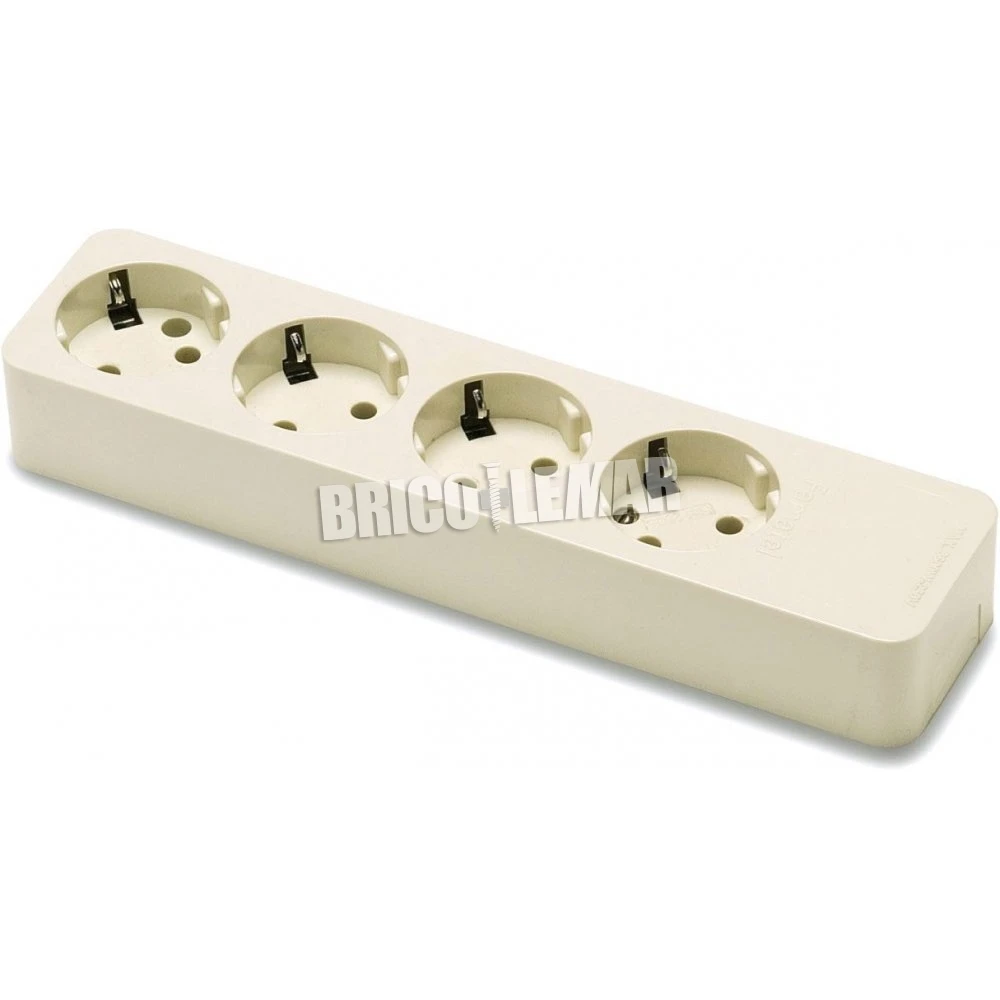 Caja Con 6 Bases Múltiple De 4 Tomas TT Lateral 16A 250V Famatel 4 Caja Con 6 Bases Múltiple De 4 Tomas TT Lateral 16A 250V Famatel - Imagen 2