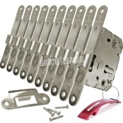 Caja De 10 Cerraduras Para Madera Picaporte Unificado Tesa 134 U 5R NH Niquelado Frente Redondo