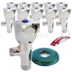 Caja De 10 Grifos De Escuadra Modelo Tricornio 1/2x3/8 AFJ