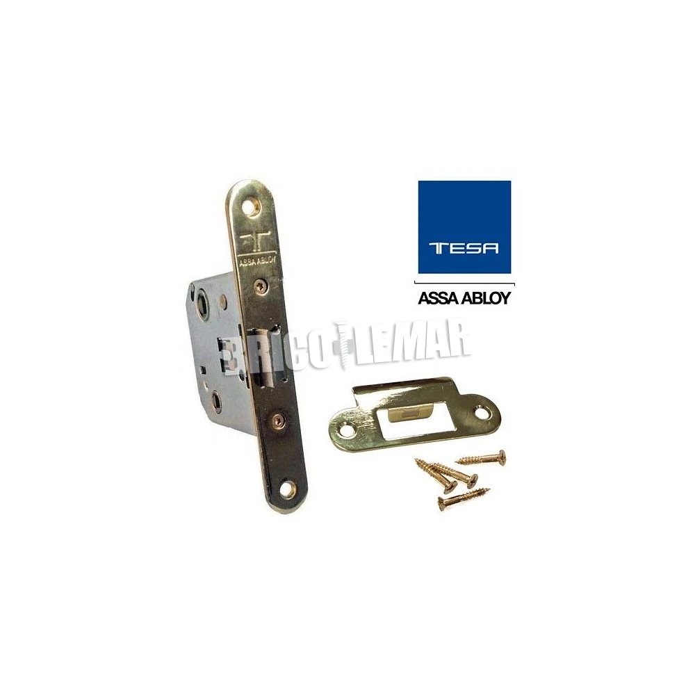 Caja De 14 Cerraduras De Picaporte Unificado TESA 2004 U 5R HL Latonado Frente Redondo 4 Caja De 14 Cerraduras De Picaporte Unificado TESA 2004 U 5R HL Latonado Frente Redondo - Imagen 2