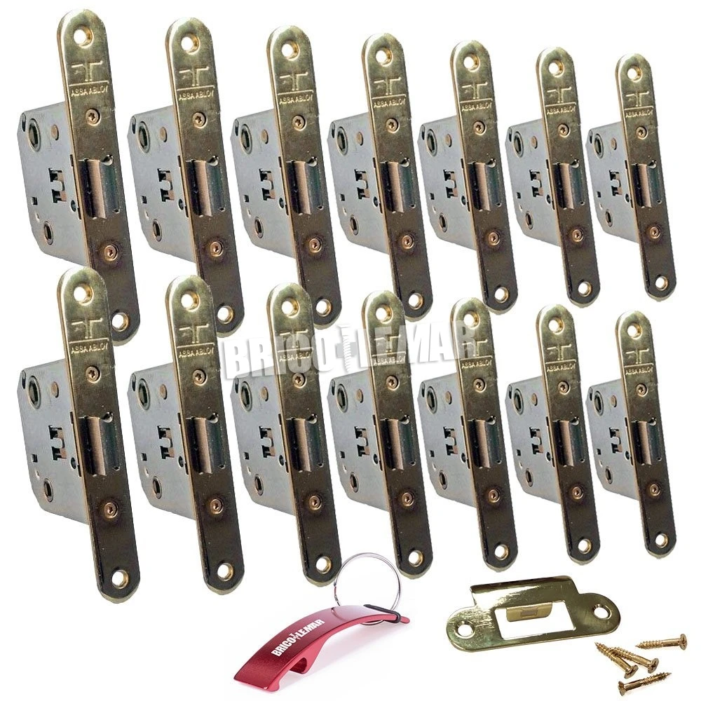 Caja De 14 Cerraduras De Picaporte Unificado TESA 2004 U 5R HL Latonado Frente Redondo 3 Caja De 14 Cerraduras De Picaporte Unificado TESA 2004 U 5R HL Latonado Frente Redondo