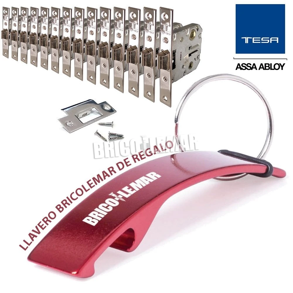 Caja De 14 Cerraduras De Picaporte Unificado Tesa 2004U Niquelado Frente Cuadrado 6 Caja De 14 Cerraduras De Picaporte Unificado Tesa 2004U Niquelado Frente Cuadrado - Imagen 4