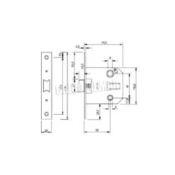Caja De 14 Cerraduras Tesa 2004U 50 HL De Picaporte Unificado Frente Cuadrado Latonado -Brico Lemar Comercio caja de 14 cerraduras tesa 2004u 50 hl de picaporte unificado frente cuadrado latonado 3