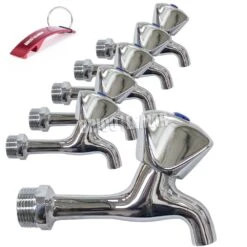 Caja De 6 Grifos De Pared Modelo Tricornio 3/4" AFJ