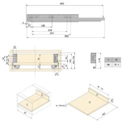 Cajón Exterior Simplex 25kg De Altura 88mm, Profundidad 490mm, Acero, Gris Antracita - Emuca -Brico Lemar Comercio cajon exterior simplex 25kg de altura 88mm profundidad 490mm acero gris antracita emuca 4