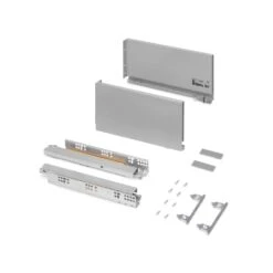 Cajón Exterior Vertex 40kg De Altura 178mm, Profundidad 350mm, Acero, Pintado Gris - Emuca