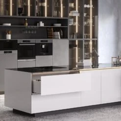 Cajón Exterior Vertex Con Regulación 3D De Altura 83mm, 40kg, Profundidad 450mm, Acero, Pintado Blanco - Emuca -Brico Lemar Comercio cajon exterior vertex con regulacion 3d de altura 83mm 40kg profundidad 450mm acero pintado blanco emuca 2