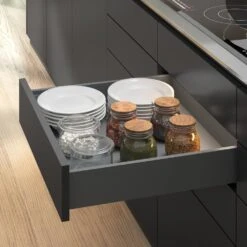 Cajón Exterior Vertex Push Sincro Con Regulación 3D De Altura 93mm, 40kg, Profundidad 350mm, Acero, Gris Antracita - Emuca 12 Cajón Exterior Vertex Push Sincro Con Regulación 3D De Altura 93mm, 40kg, Profundidad 350mm, Acero, Gris Antracita - Emuca -Brico Lemar Comercio cajon exterior vertex push sincro con regulacion 3d de altura 93mm 40kg profundidad 350mm acero gris antracita emuca 3