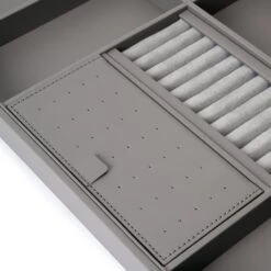 Cajón Organizador Para Armarios Quartz, 540mm (M70), Piel Ecológica Y Madera, Titanio - Emuca 12 Cajón Organizador Para Armarios Quartz, 540mm (M70), Piel Ecológica Y Madera, Titanio - Emuca -Brico Lemar Comercio cajon organizador para armarios quartz 540mm m70 piel ecologica y madera titanio emuca 3