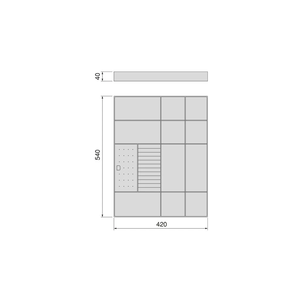 Cajón Organizador Para Armarios Quartz, 540mm (M70), Piel Ecológica Y Madera, Titanio - Emuca 8 Cajón Organizador Para Armarios Quartz, 540mm (M70), Piel Ecológica Y Madera, Titanio - Emuca - Imagen 6