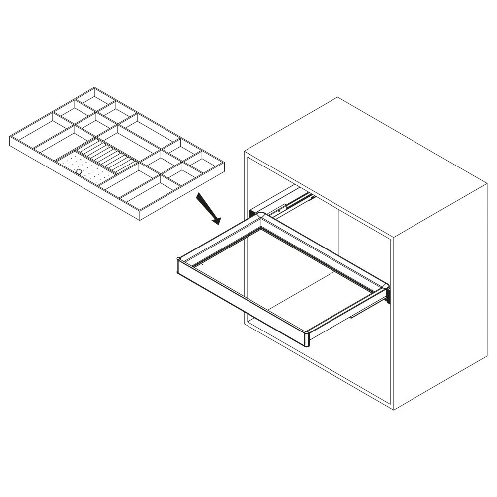 Cajón Organizador Para Armarios Quartz, 540mm (M70), Piel Ecológica Y Madera, Titanio - Emuca 9 Cajón Organizador Para Armarios Quartz, 540mm (M70), Piel Ecológica Y Madera, Titanio - Emuca - Imagen 7