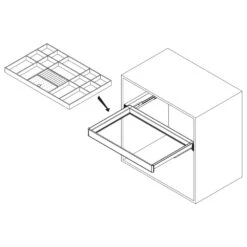 Cajón Organizador Para Armarios Quartz, 640mm (M80), Piel Ecológica Y Madera, Titanio - Emuca -Brico Lemar Comercio cajon organizador para armarios quartz 640mm m80 piel ecologica y madera titanio emuca 6