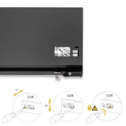 Cajón Protone 30kg Con Guías De Extracción Total Y Cierre Suave, 178mm, 350mm, Acero Gris Antracita - Emuca -Brico Lemar Comercio cajon protone 30kg con guias de extraccion total y cierre suave 178mm 350mm acero gris antracita emuca 3