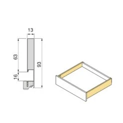 Cajón Protone 30kg Con Guías De Extracción Total Y Cierre Suave, 93mm, 500mm, Acero Blanco - Emuca -Brico Lemar Comercio cajon protone 30kg con guias de extraccion total y cierre suave 93mm 500mm acero blanco emuca 7