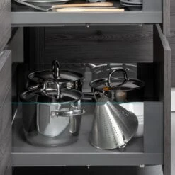 Cajón Vertex Lateral Vidrio Altura 178mm Profundidad 450mm Gris Antracita - Emuca -Brico Lemar Comercio cajon vertex lateral vidrio altura 178mm profundidad 450mm gris antracita emuca 2