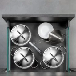 Cajón Vertex Lateral Vidrio Altura 178mm Profundidad 450mm Gris Antracita - Emuca -Brico Lemar Comercio cajon vertex lateral vidrio altura 178mm profundidad 450mm gris antracita emuca 5