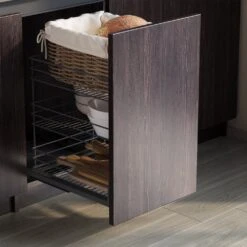 Carro Extraíble Titane De Fijación Inferior Con Cierre Suave, Módulo 400mm, Acero, Gris Antracita - Emuca -Brico Lemar Comercio carro extraible titane de fijacion inferior con cierre suave modulo 400mm acero gris antracita emuca 2