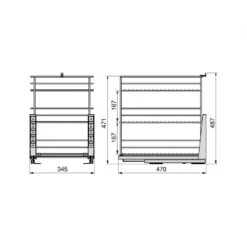 Carro Extraíble Titane De Fijación Inferior Con Cierre Suave, Módulo 400mm, Acero, Gris Antracita - Emuca -Brico Lemar Comercio carro extraible titane de fijacion inferior con cierre suave modulo 400mm acero gris antracita emuca 4