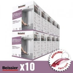Cemento Blanco Caja De 10 Paquetes De 1,5Kg Beissier