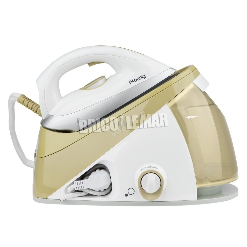 Centro De Planchado Con Suela En Cerámica 2400W 6 Bares 150g/m 1.1L H.Koenig V28 4 Centro De Planchado Con Suela En Cerámica 2400W 6 Bares 150g/m 1.1L H.Koenig V28 - Imagen 2