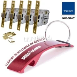 Cerradura De Picaporte Unificado Tesa 2004U 50 HL Frente Cuadrado Latonado Lote De 5 Unidades -Brico Lemar Comercio cerradura de picaporte unificado tesa 2004u 50 hl frente cuadrado latonado lote de 5 unidades 4