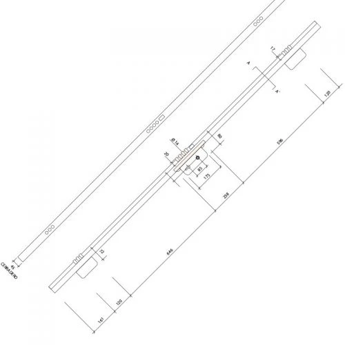 Cerradura Tesa 3 Puntos Embutir CANB3 Izquierda 45mm 4 Cerradura Tesa 3 Puntos Embutir CANB3 Izquierda 45mm - Imagen 2