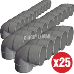 Codo Macho-hembra 87º ø40 PVC Tecnoagua Pack De 25 Unidades