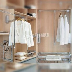 Colgador Abatible Para Armario Regulable 450-600mm Acero Cromado Emuca -Brico Lemar Comercio colgador abatible para armario regulable 450 600mm acero cromado emuca 2