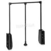 Colgador Abatible Para Armario Regulable 600-830mm Hasta 12kg Acero Pintado Negro Emuca -Brico Lemar Comercio colgador abatible para armario regulable 600 830mm hasta 12kg acero pintado negro emuca