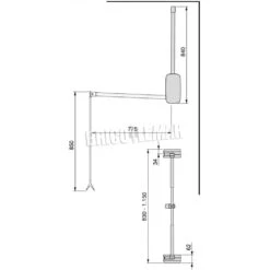 Colgador Abatible Para Armario Regulable 830-1.150 Mm Hasta 12 Kg Acero Color Blanco Emuca -Brico Lemar Comercio colgador abatible para armario regulable 830 1150 mm hasta 12 kg acero color blanco emuca 2