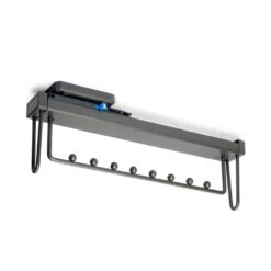 Colgador Extraíble Para Armario Quartz, Plástico Y Aluminio, Titanio - Emuca