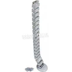 Columna Pasacables Articulada Plástico Gris Metalizado Pipe 4 Emuca