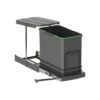 Contenedor Reciclaje Extracción Dual 24L Gris Antracita Mueble Cocina - Emuca -Brico Lemar Comercio contenedor reciclaje extraccion dual 24l gris antracita mueble cocina emuca